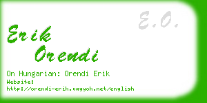 erik orendi business card